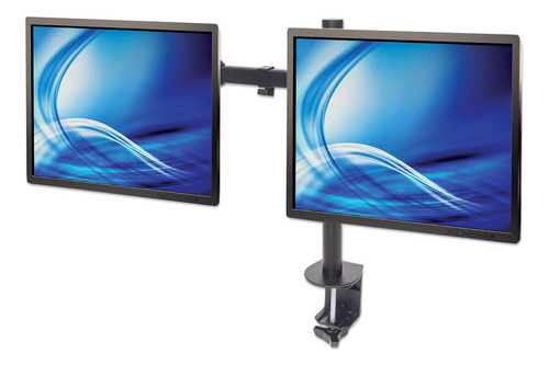 Soporte De Mesa Manhattan Para 2 Monitores 13'' A 32'' 16kg Negro