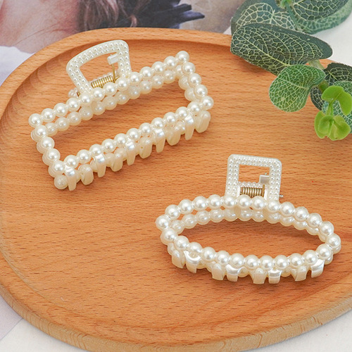 Juego De Pinzas De Pelo Con Forma De Perlas De Estilo Mixto
