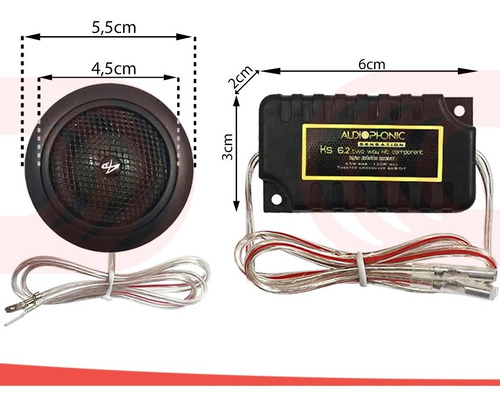 Imagem 5 de 9 de Kit 2 Vias Audiophonic Sensation Ks 6.2 130w Rms Promoção