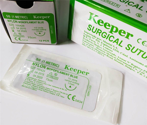 Sutura Nylon Keeper Caja X 12 Odontologia