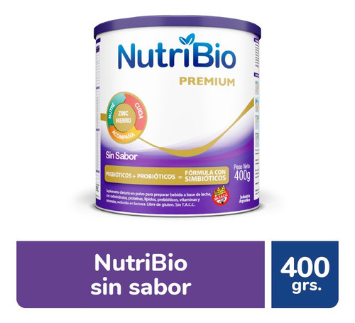 Nutribio Premium Suplemento Dietario Sin Sabor Lata X 400 Gr