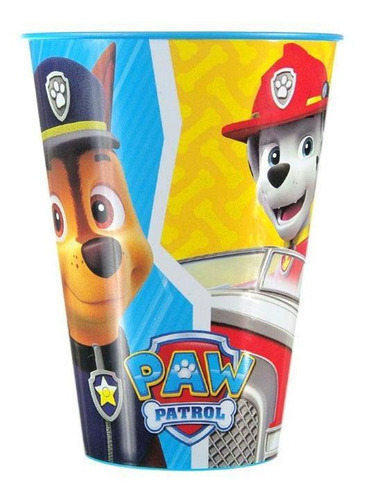 Vaso Grande Paw Patrol Comic 430 Ml Color Azul