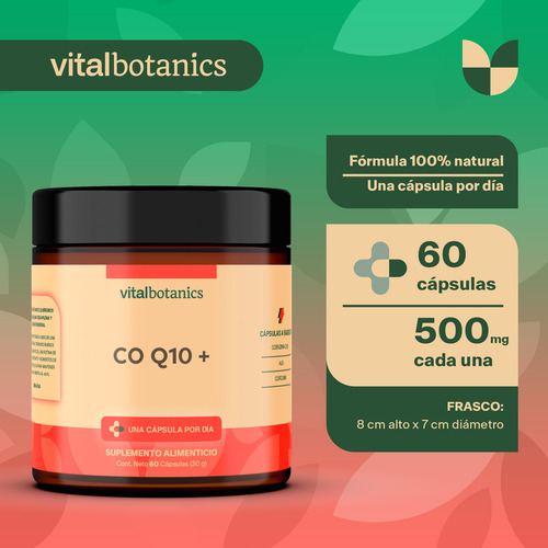 Coq10 Aborb + 60 Cápsulas. Suplemento A Base De Coenzima Q10