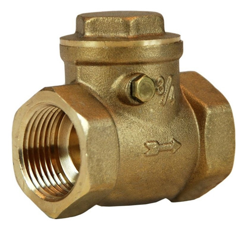 Valvula Swing Check Anti Retorno 3/4 100% Bronce Roscable