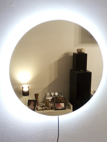 Espejo Redondo Con Luz Led De 50cm Para Baño