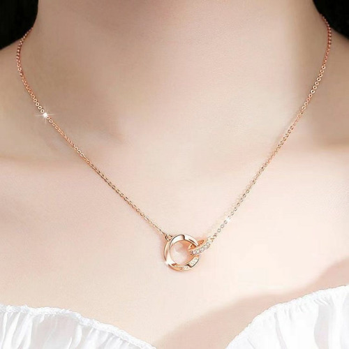 JUDENG Collar De Pareja Collar Mejores Amigos Mobius Ring 2pcs