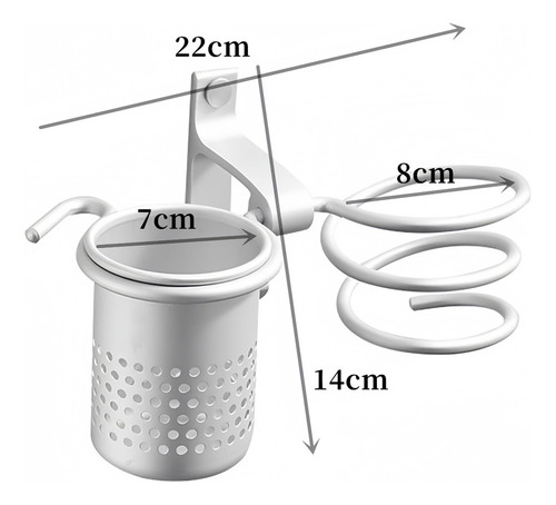 Soporte Multifuncional Para Secador De Pelo En El Baño