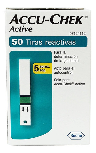 Tiras Glicosimetro Accuchek Active Caixa C/50 Tiras Reagente