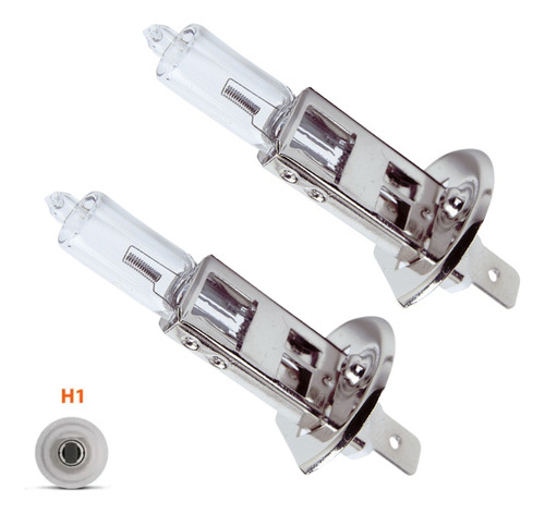 Par Lampada Farol Halogena Amarela 55w 3200k 12v Encaixe H1