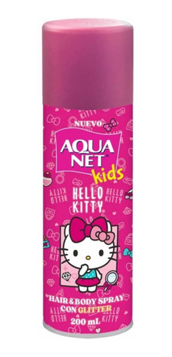 Hair And Body Spray Aqua Net Hello Kitty Con Glitter 200ml