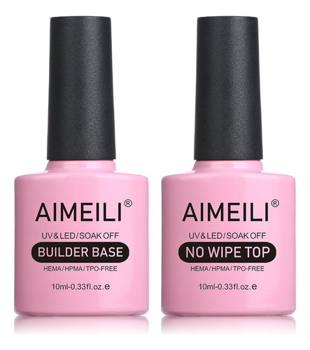 Aimeili - Juego De Esmaltes De Uñas En Gel Con Base Y No S.