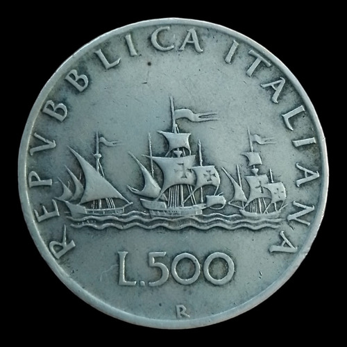 Moneda 500 Liras De Italia 1960 R - Plata 0.835 Km#98