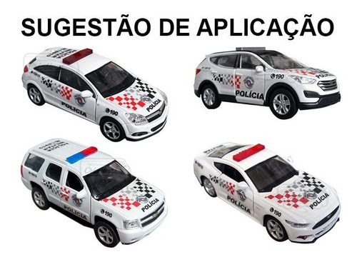 Decais Para Miniatura Pm Sp Polícia Militar - Várias Escalas