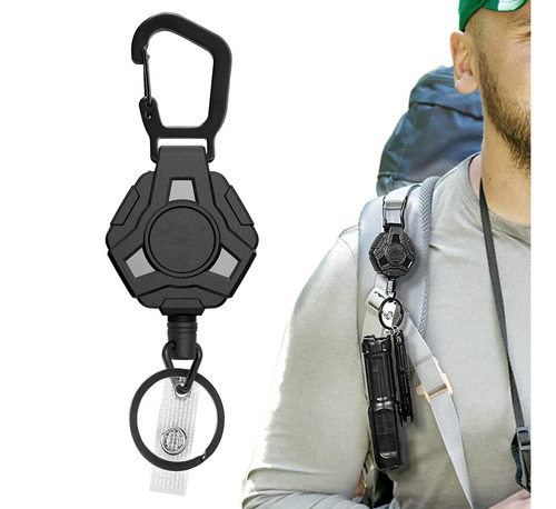 Cordón De Llavero Retráctil Resistente Correas Poligonales P