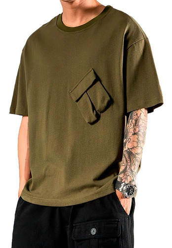Camiseta Oversize Bolsillo / Camiseta Manga Caída Diseño