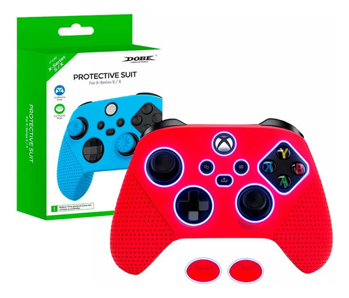 Funda De Silicona Para Mandos Xbox Serie X/s Con Grip Rojo