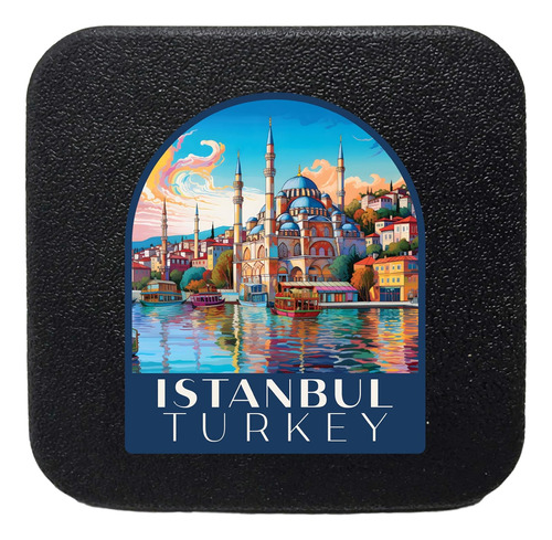 Istanbul Turkey Design A Souvenir Rubber Trailer Hitch Cover