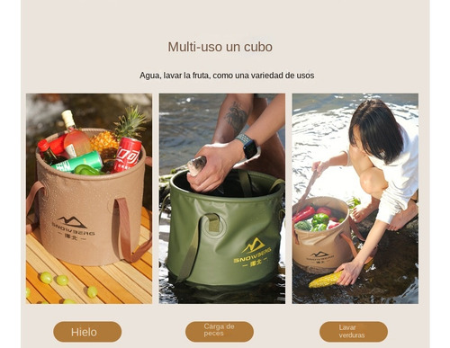 Cubo Plegable De Camping Al Aire Libre Cubo De Pescaportátil