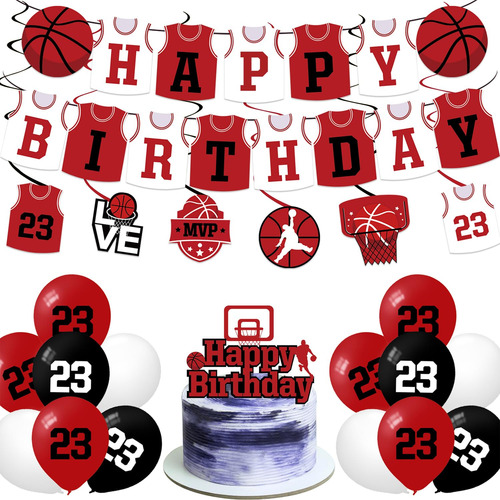 Decoraciones De Cumpleanos De Baloncesto Para Ninos Y Ninas,