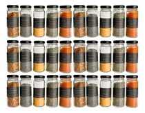 Comprar Set X 30 Especieros Vidrio Tapa Metálica Etiqueta A Elección