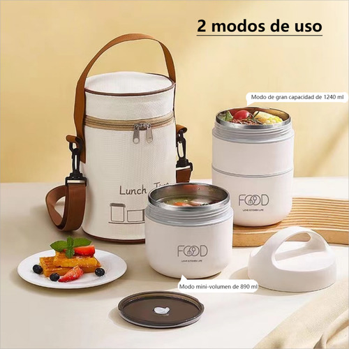 Caja Fiambrera 5 Pz Kit, Contenedor Comida + Cubiertost