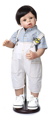 Boneca Infantil De 70 Cm Com Design Artístico Realista, Bone