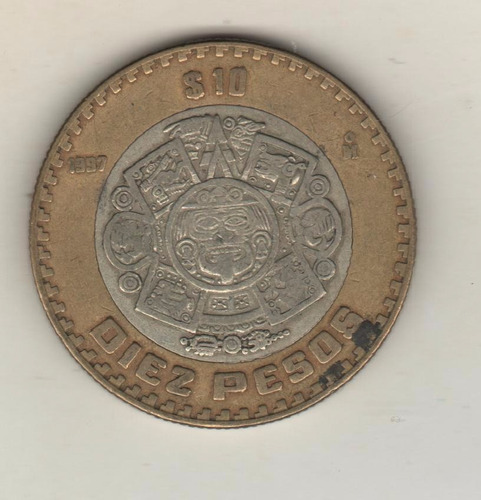 Mexico Moneda Bimetálica De 10 Pesos Año 1997 Km 616 - Xf-