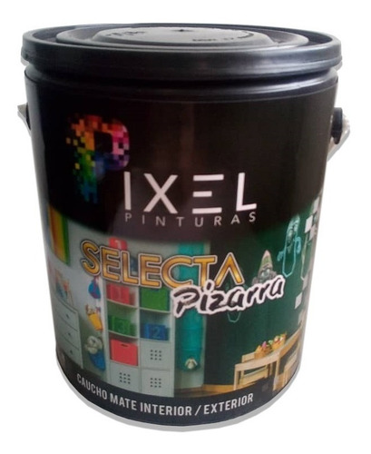 Pintura Pizarra Negra Caucho Mate Clase A Galon