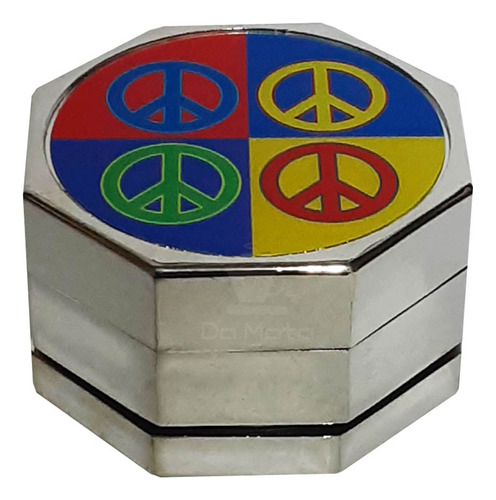 Dichavador De Metal Octagonal Peace & Love