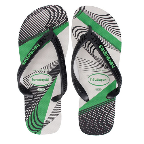 Chinelo Masculino Havaianas Aero Graphic - Bco/pto