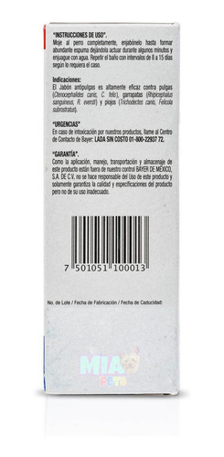 Imagen 4 de 6 de Asuntol Jabón Perros 100 G Antipulga Garrapata Piojos