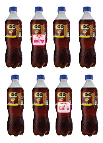 8 Refrescos Cristal Sidra Negra De 600ml Yucateca