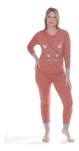 Imagen 3 de 7 de Pijama De Invierno Manga Larga Panda 622
