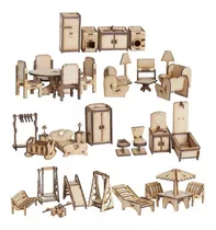 Comprar Combo Muebles Muñecas Casita Fibrofacil X 50 Unidades