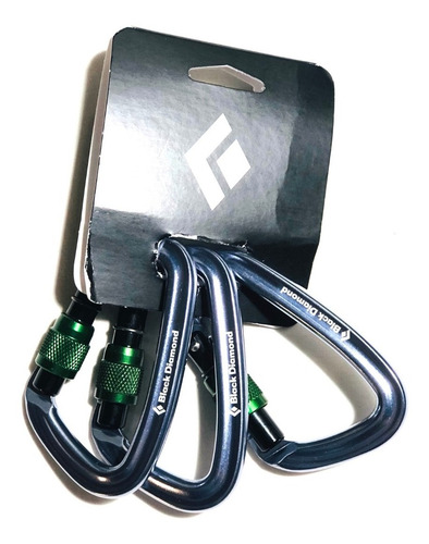 Black Diamond Positron Screwgate Carabiner Mosqueton -3 Pack