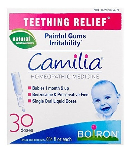 Boiron Camilia Aliviio De Dentición 30 Unidades 0034 Fl Oz C