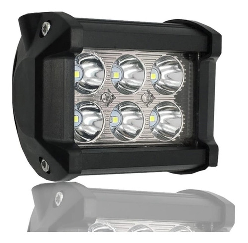 Faro Auxiliar Con 6 Luces Led Redondo Moto 