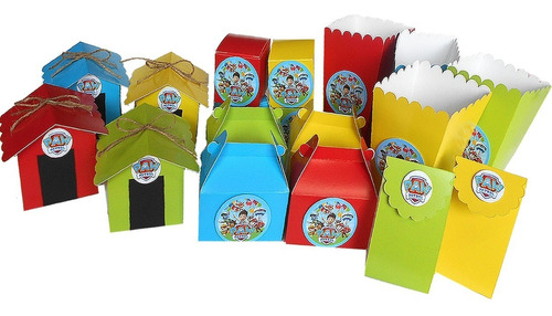 20 Cajitas Cajas Para Dulces Paw Patrol Palomitas Lonchera 