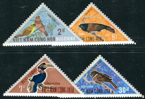 Estampillas Vietnam Del Sur 1970 - Aves Nativas De Vietnam
