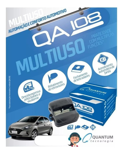 Modulo Subida Vidro Eletrico Quantum Qa 108 2 Porta 4 Portas