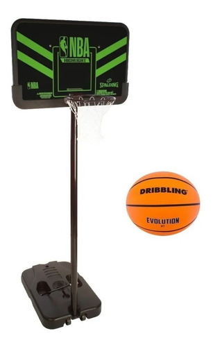 Tablero Basket Spalding Jirafa Nba 44´´ Aro Basquet Portatil + Pelota N 7 Regalo