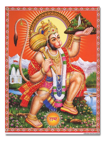Poster Lámina Decorativa Hanuman Hinduismo