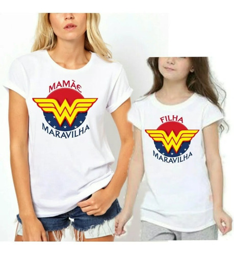 Kit 4 Camisas Tal Mãe Tal Filha Super Mãe Maravilha Promoção | Parcelamento  sem juros