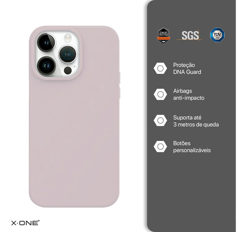 Capa Dropguard Colors iPhone 13 Pro Proteção X-one Sakura