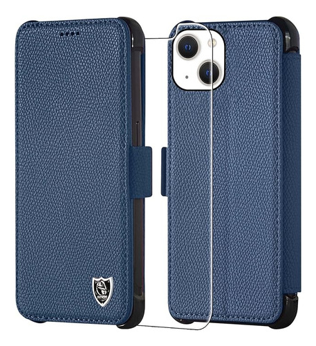 Funda Tipo Cartera Para iPhone 14 Plus Tarjetero De Credito