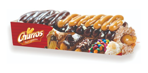 Caixa Caixinha Embalagem Churros Gourmet - 3000 Unidades