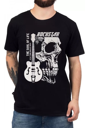 Camiseta Rockstar The Soul Of Life Preta - Unissex