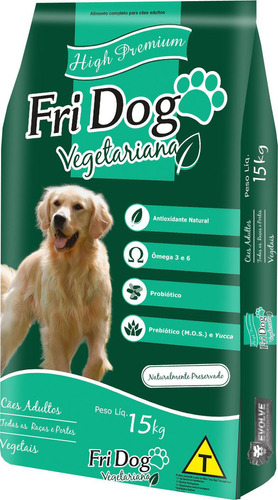 Ração Fri Dog Vegetariana Cães Adultos 15kg