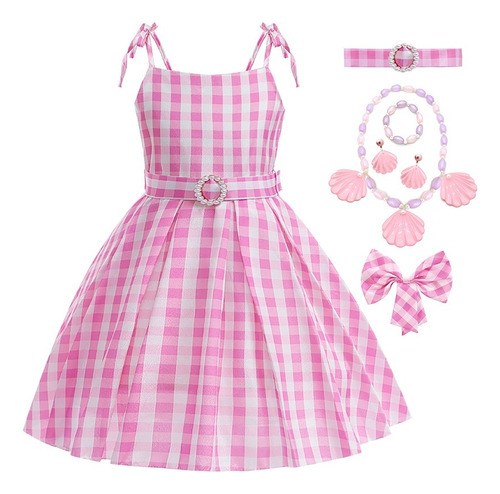  Vestido Barbie La Pelicula Disfraz Para Niñas Mas Accesorios 