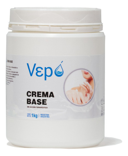  Crema Hidrosolubre Para Cuerpo Vepo Crema Base En Balde 1kg